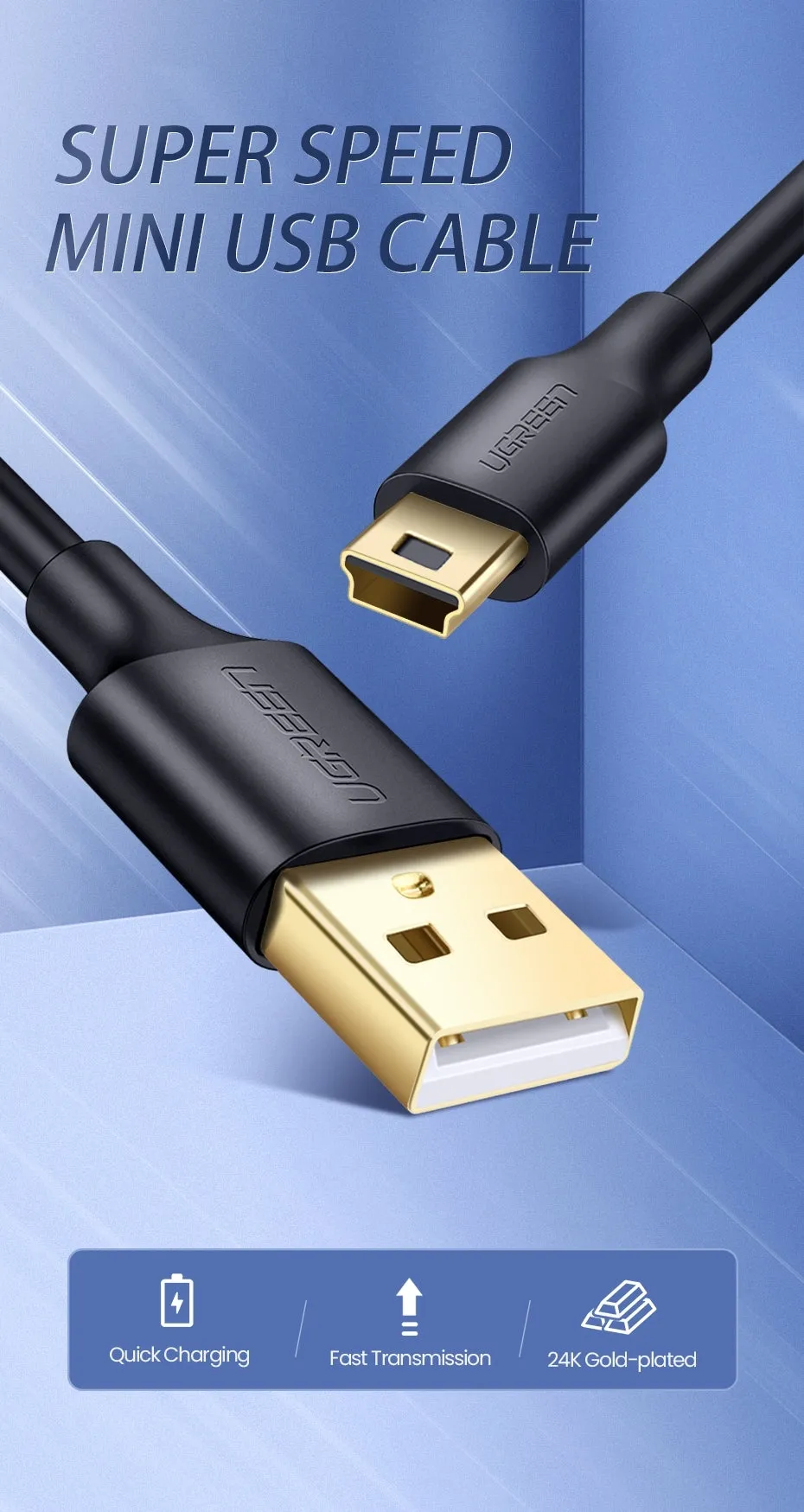 10353 USB-A to Mini-USB Cable | 0.25M