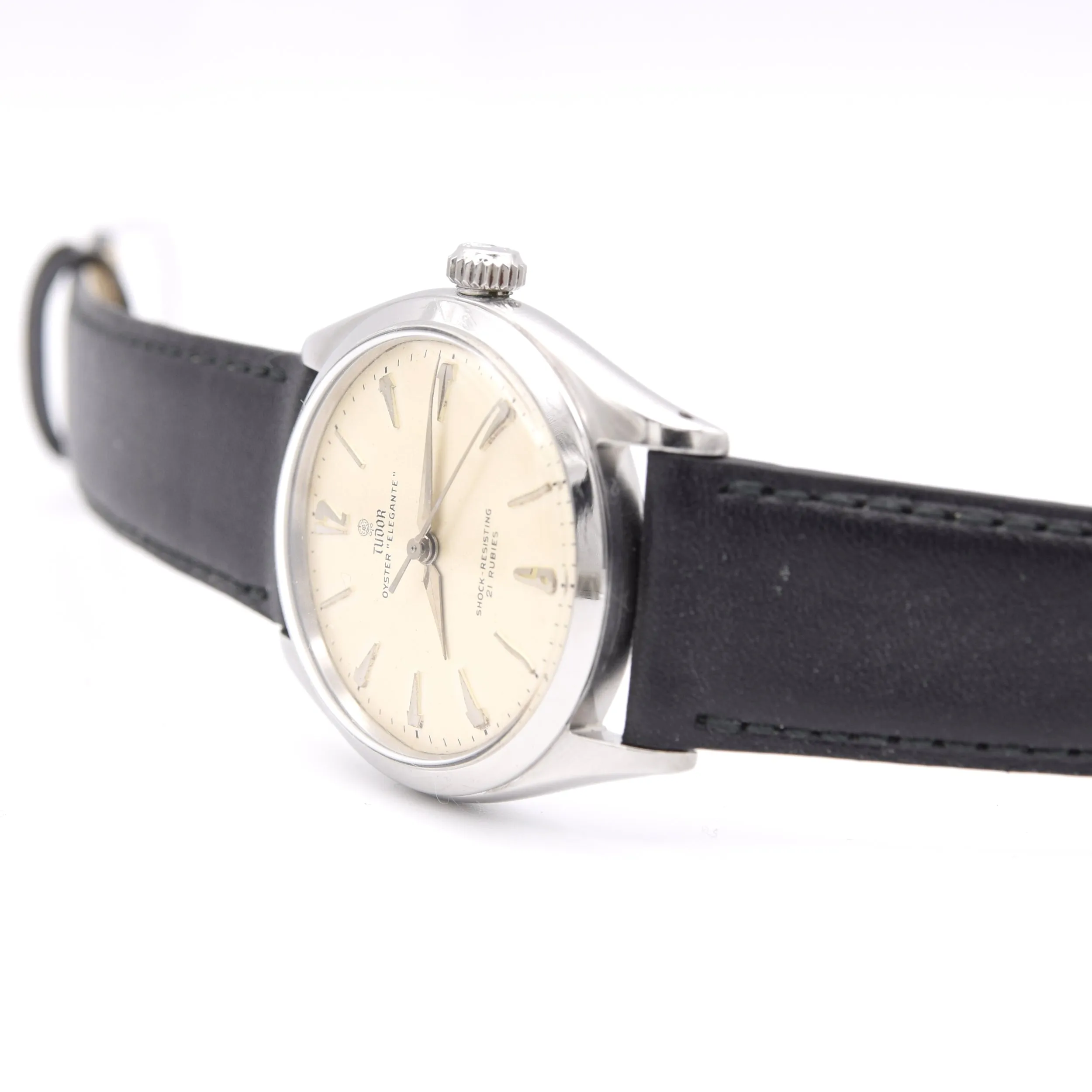 1959 Tudor Oyster 'Elegante' Wristwatch Model 7960 with rare Dial in Stainless Steel 34mm
