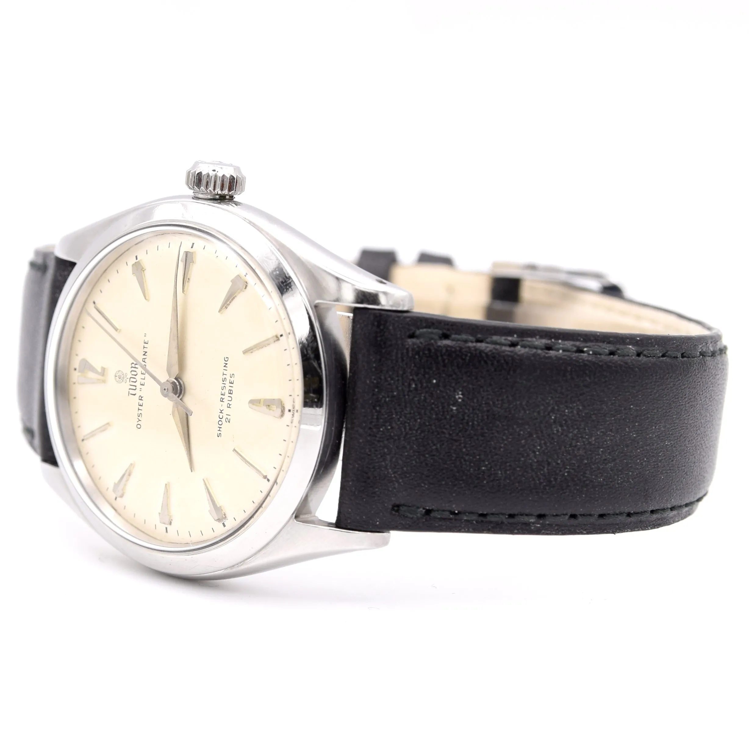 1959 Tudor Oyster 'Elegante' Wristwatch Model 7960 with rare Dial in Stainless Steel 34mm