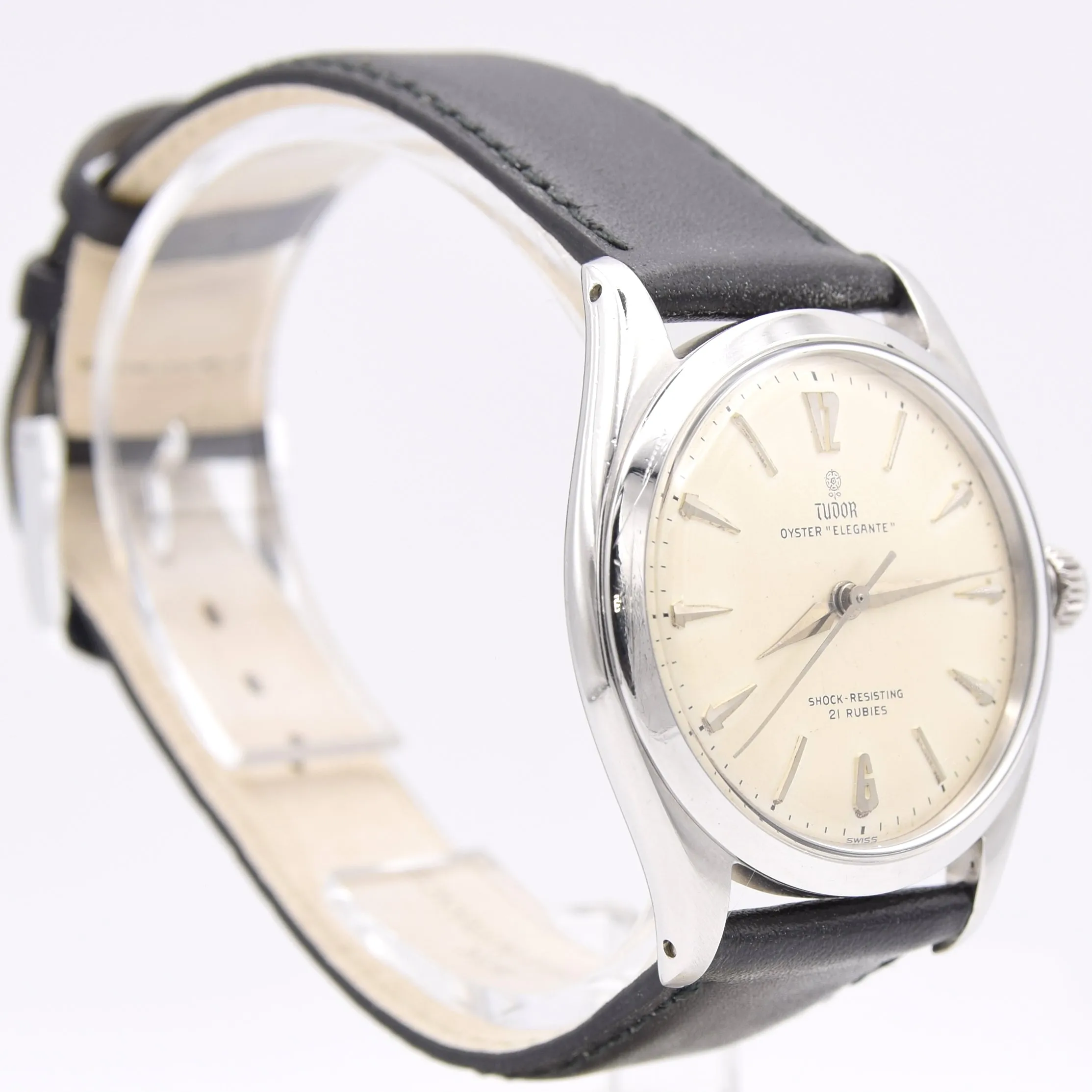 1959 Tudor Oyster 'Elegante' Wristwatch Model 7960 with rare Dial in Stainless Steel 34mm