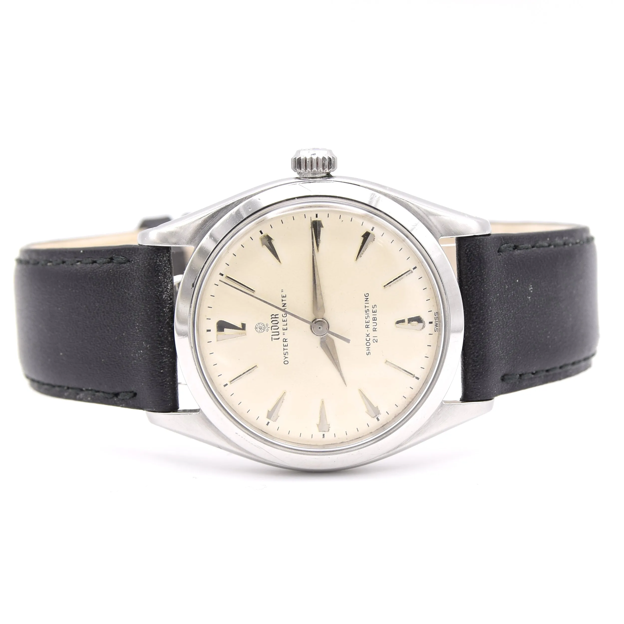 1959 Tudor Oyster 'Elegante' Wristwatch Model 7960 with rare Dial in Stainless Steel 34mm