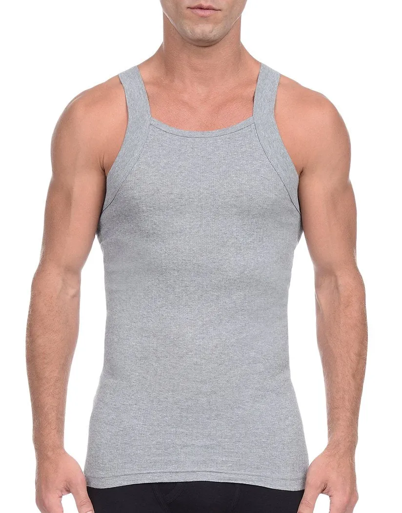 2xist Men's 2-Pack Essential Range Square Cut Tank Tops 020227