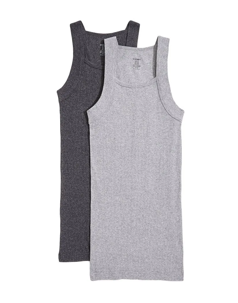 2xist Men's 2-Pack Essential Range Square Cut Tank Tops 020227