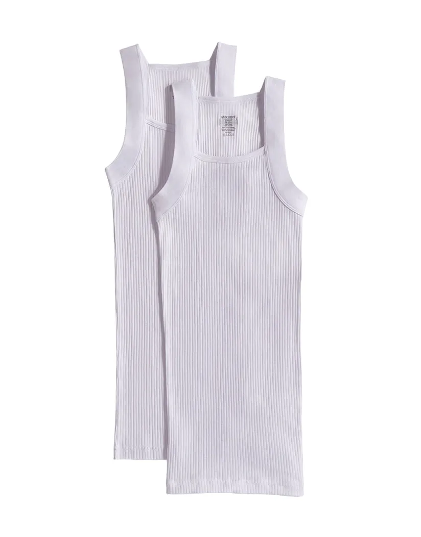 2xist Men's 2-Pack Essential Range Square Cut Tank Tops 020227