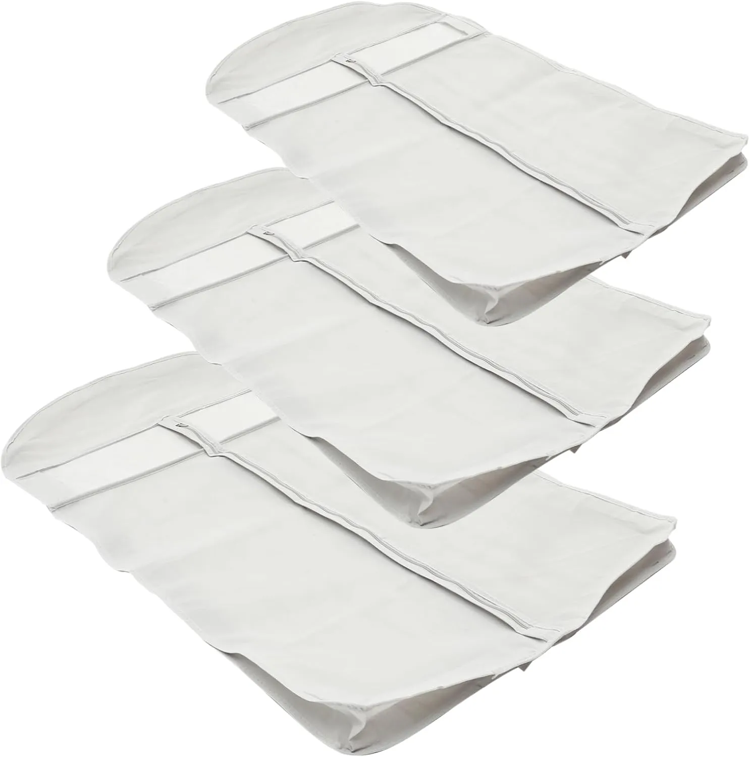 3pcs Dustproof Hanging Garment Bags Window Easy to Store Home Wardrobe Closet Clothing Covers
