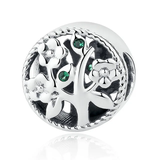 925 Sterling Silver Love All Around CZ Beads Fit Pandora Charm Silver 925 Bracelet Beads & Jewelry Making WEUS065
