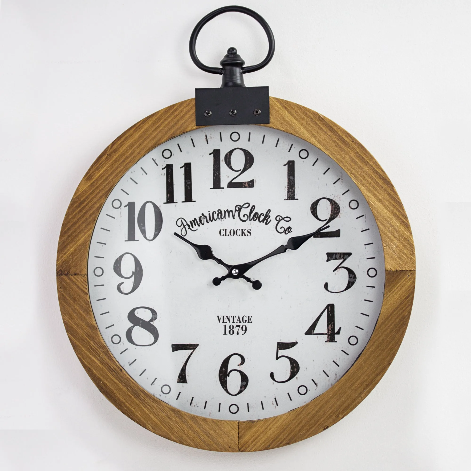American Clock Co. Vintage Pocket Watch Wall Clock 20"