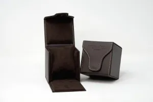 Audemars Piguet Luxury Watch Travel Case in Mocha Brown Leather