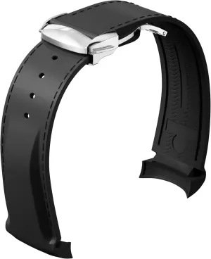 Bands for Omega Seamaster WatchCurved End Rubber Strap Compatible with Omega Rolex Tudor SEIKO 20mm 22mm Watch Seamaster Speedmaster Diver 300M 600M Strap Men Women