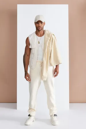 Batter Up Crinkle Nylon Utility Vest - Cream