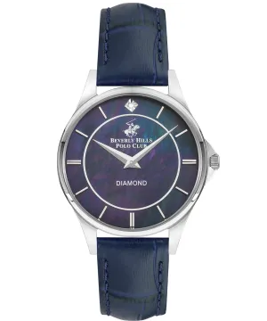 Beverly Hills Polo Club  Women's Analog Watch, Blue Dial & Blue Leather Strap, BP3243X.399