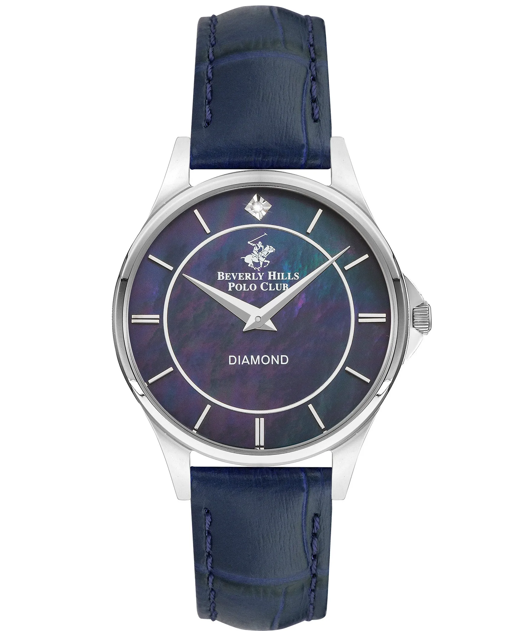 Beverly Hills Polo Club  Women's Analog Watch, Blue Dial & Blue Leather Strap, BP3243X.399