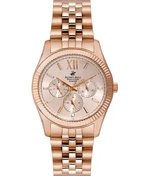 Beverly Hills Polo Club  Women's Rose Gold Dial Rose Gold  Stainless Steel Strap, Wrist Watch, BP3082C.410