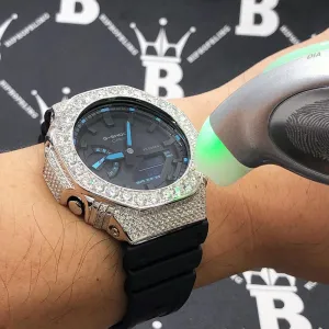 Big Boy Moissanite VVS Iced Out G Shock GA2100 Custom Watch 8.50 Carat