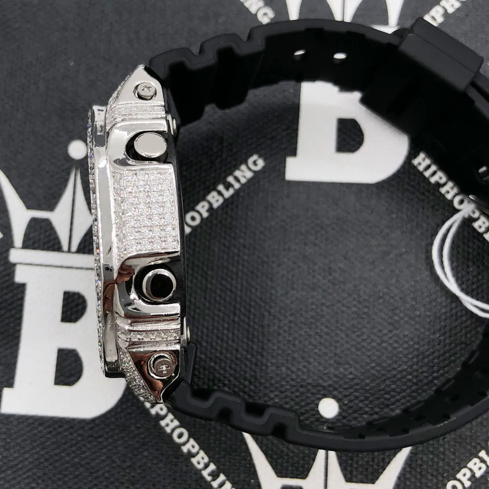 Big Boy Moissanite VVS Iced Out G Shock GA2100 Custom Watch 8.50 Carat