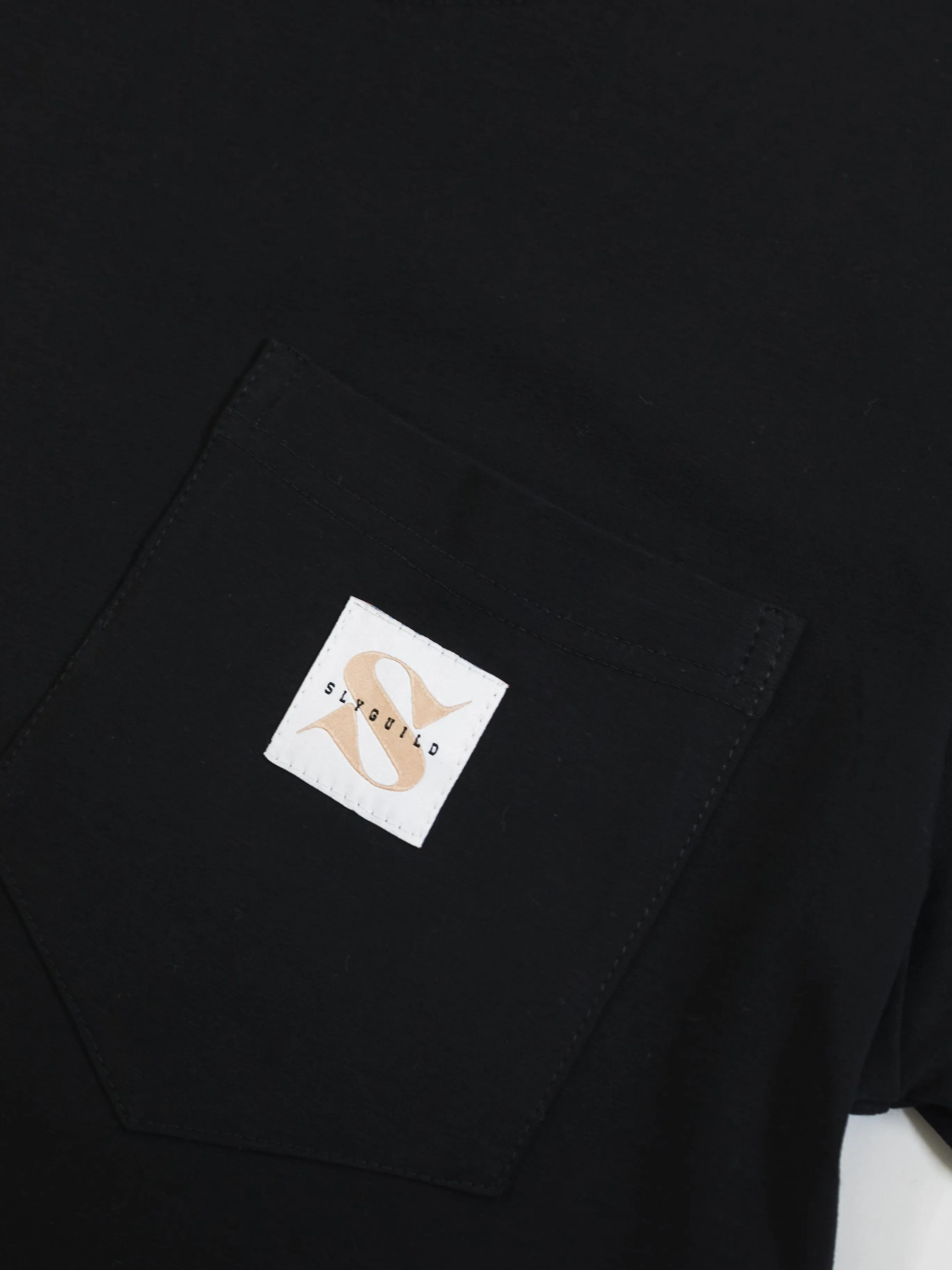 Black Basic Pocket Tee