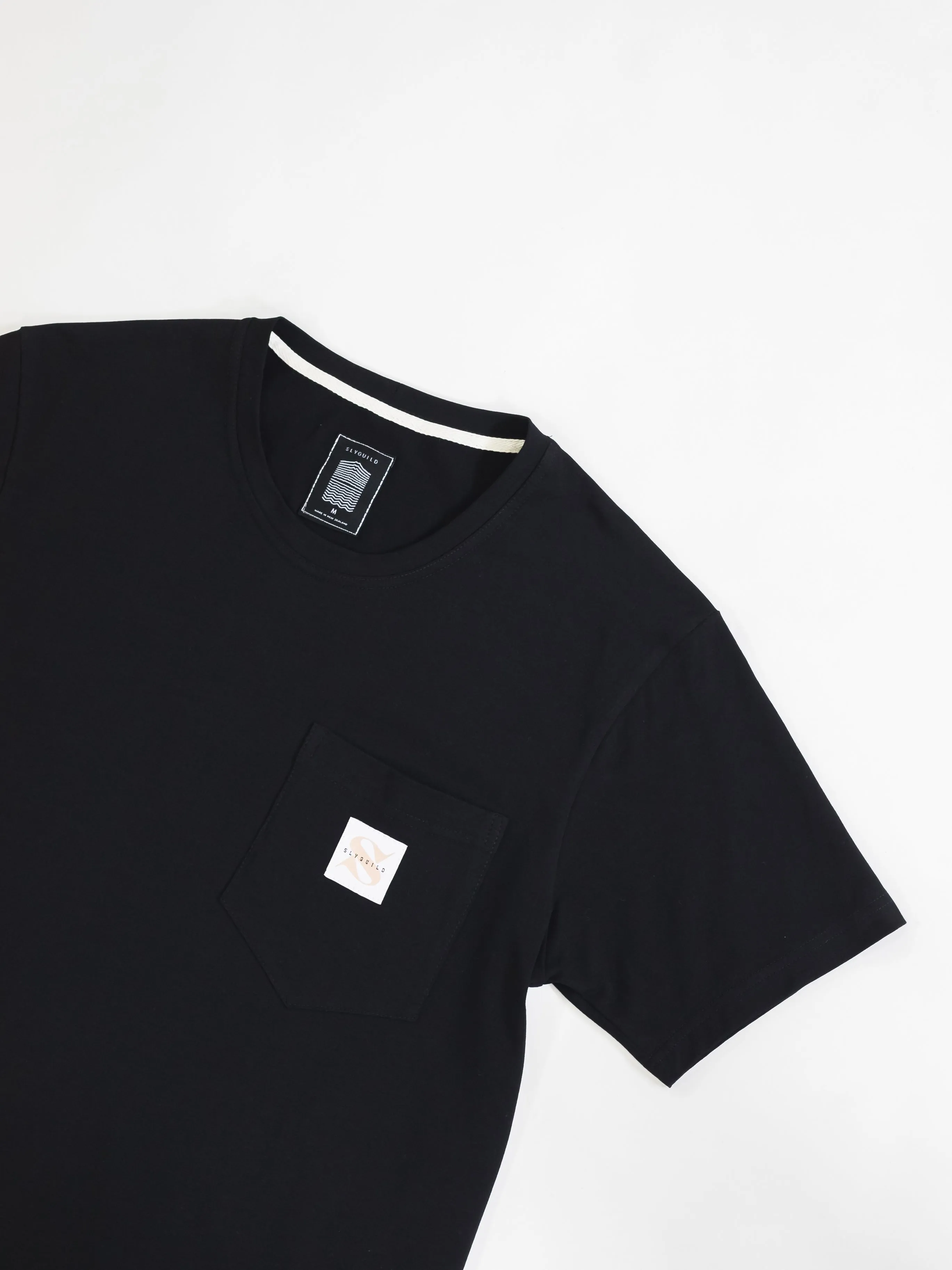 Black Basic Pocket Tee
