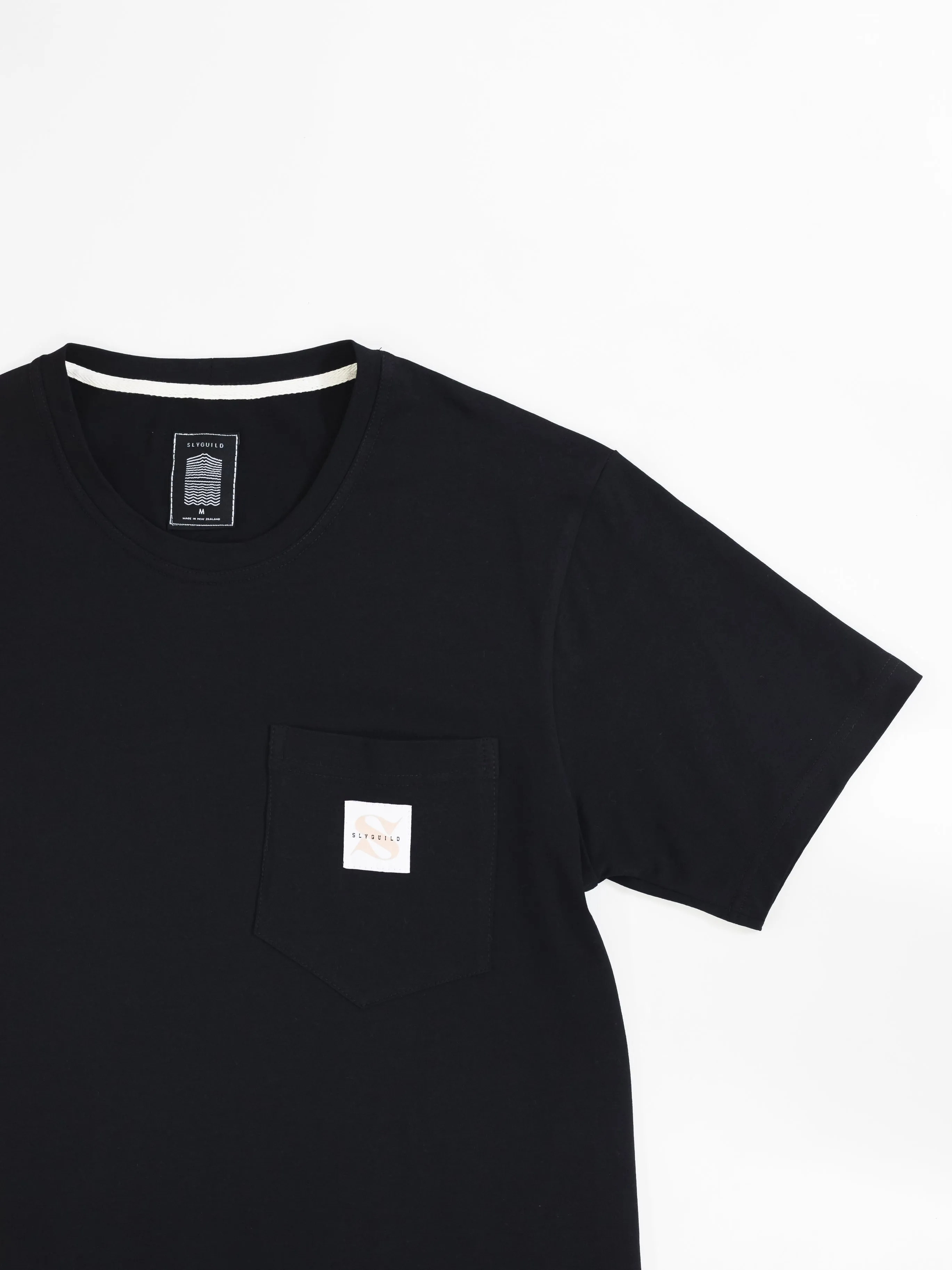Black Basic Pocket Tee