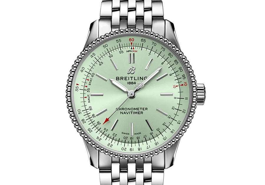 Breitling Navitimer Watch with Stainless Steel Strap, 35mm