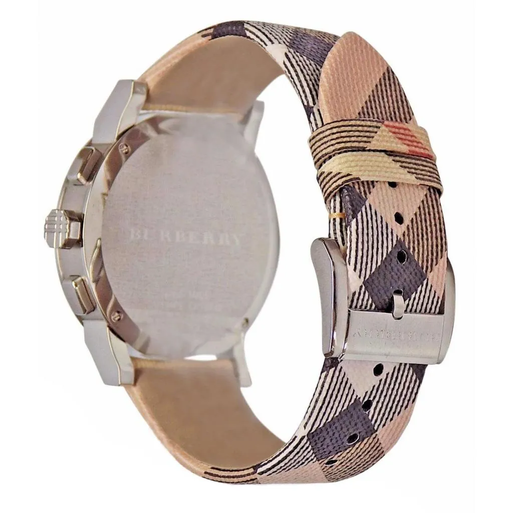 Burberry The City Leather Strap Nova Check Men's Watch BU9357