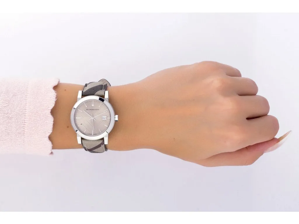 Burberry The City Smoke Check Strap Women's Watch BU9118