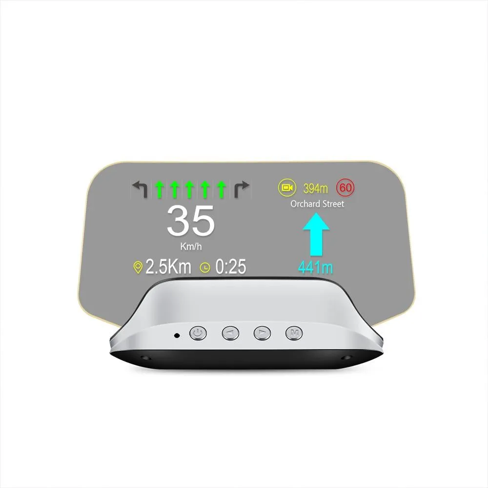 Car Head Up Display Hud Overspeed Temp Voltage Engine Failure Fatigue Reminder Navigation