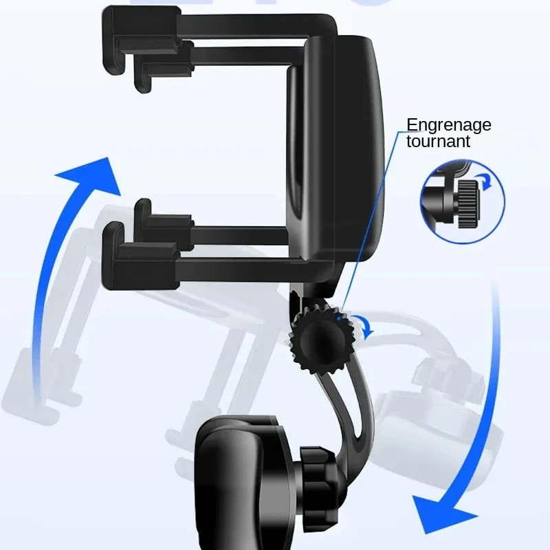 Car Phone Holder Rearview Mirror Mount Car Phone Bracket Navigation Gps Stand Foldable Adjustment Holder Car Cell Phone Support