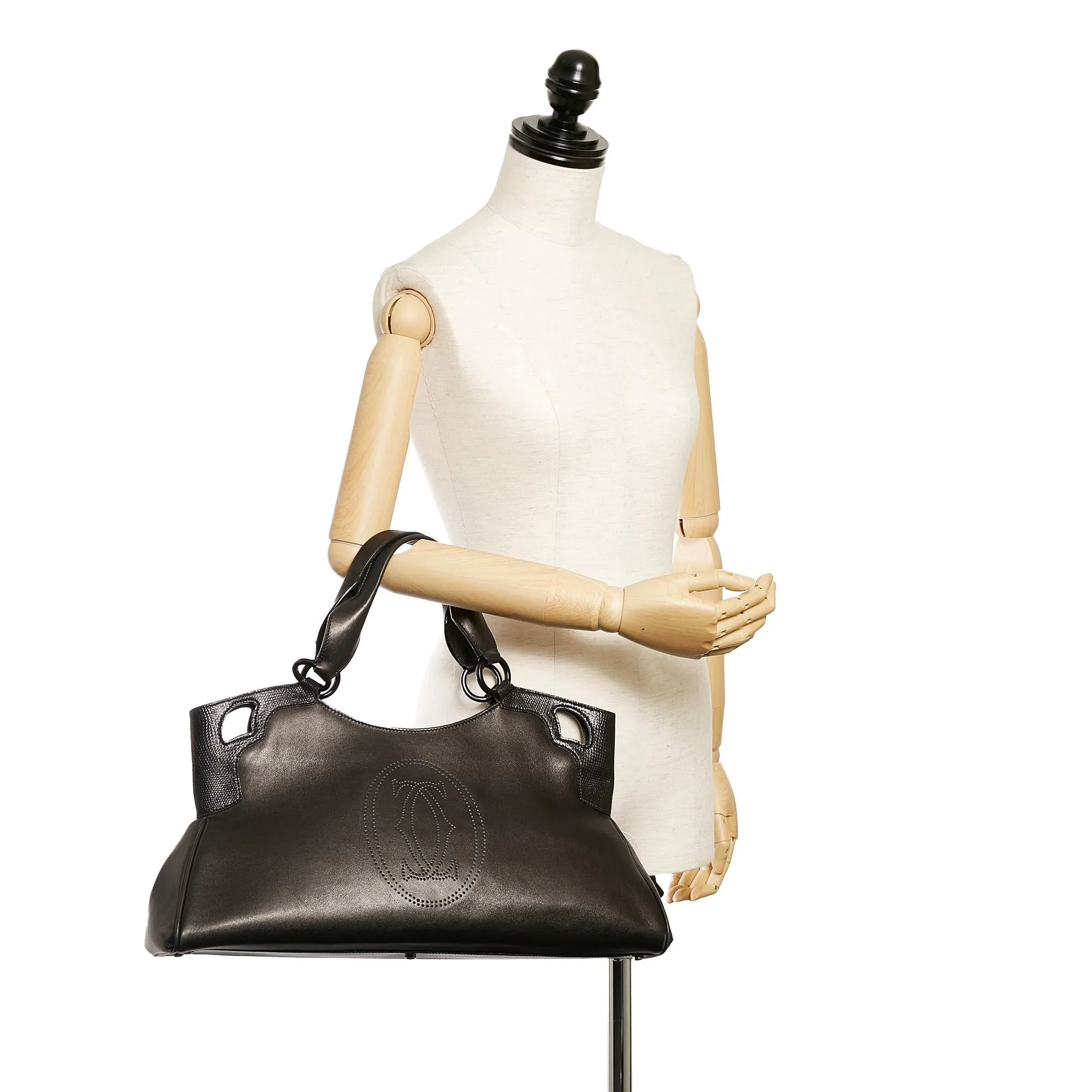 Cartier Marcello de Cartier Leather Shoulder Bag (SHG-27562)