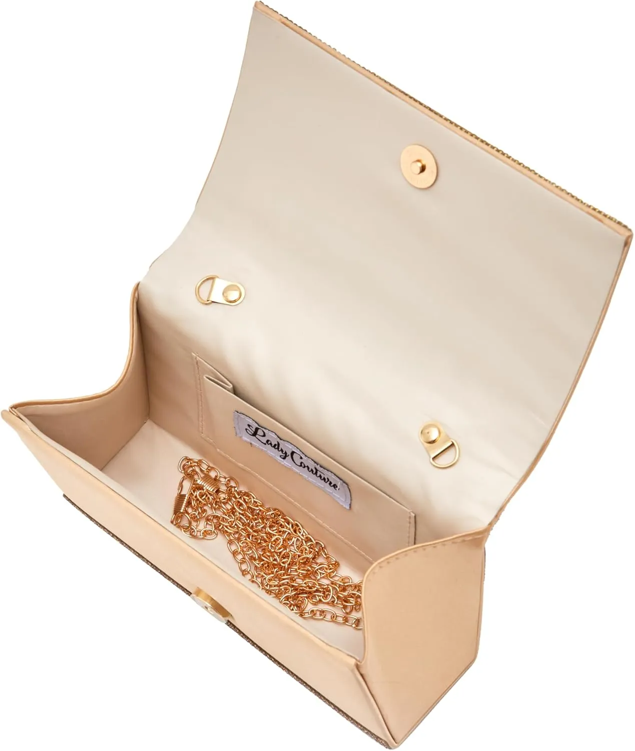 CINDY Elegant Rhinestone Satin Evening Bag
