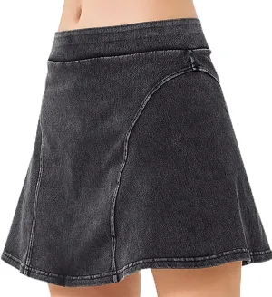 Cowgirl High Cut Thermal Track Athletic Skirts for Women Faux Denim Skirts Trousers Pants Shorts Women 2025
