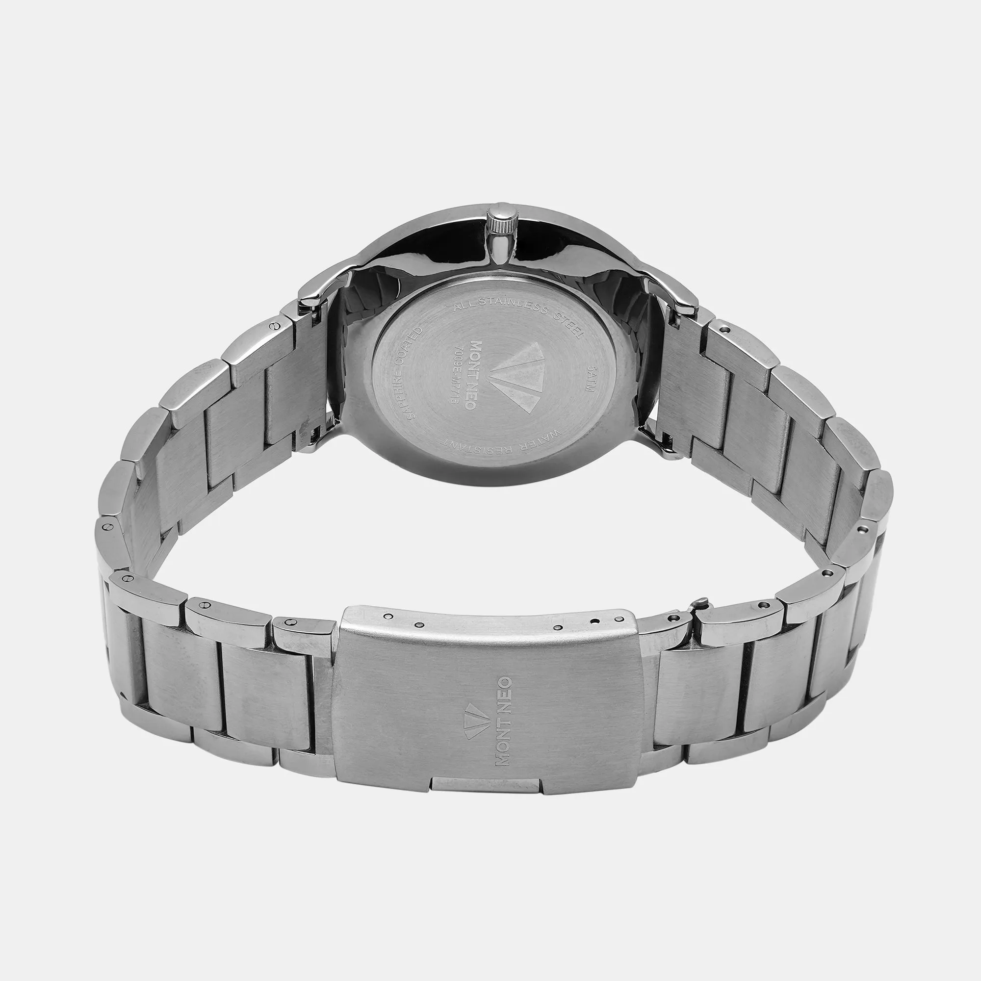 Elegant Grey Analog Men Stainless Steel Watch 7009E-M7715