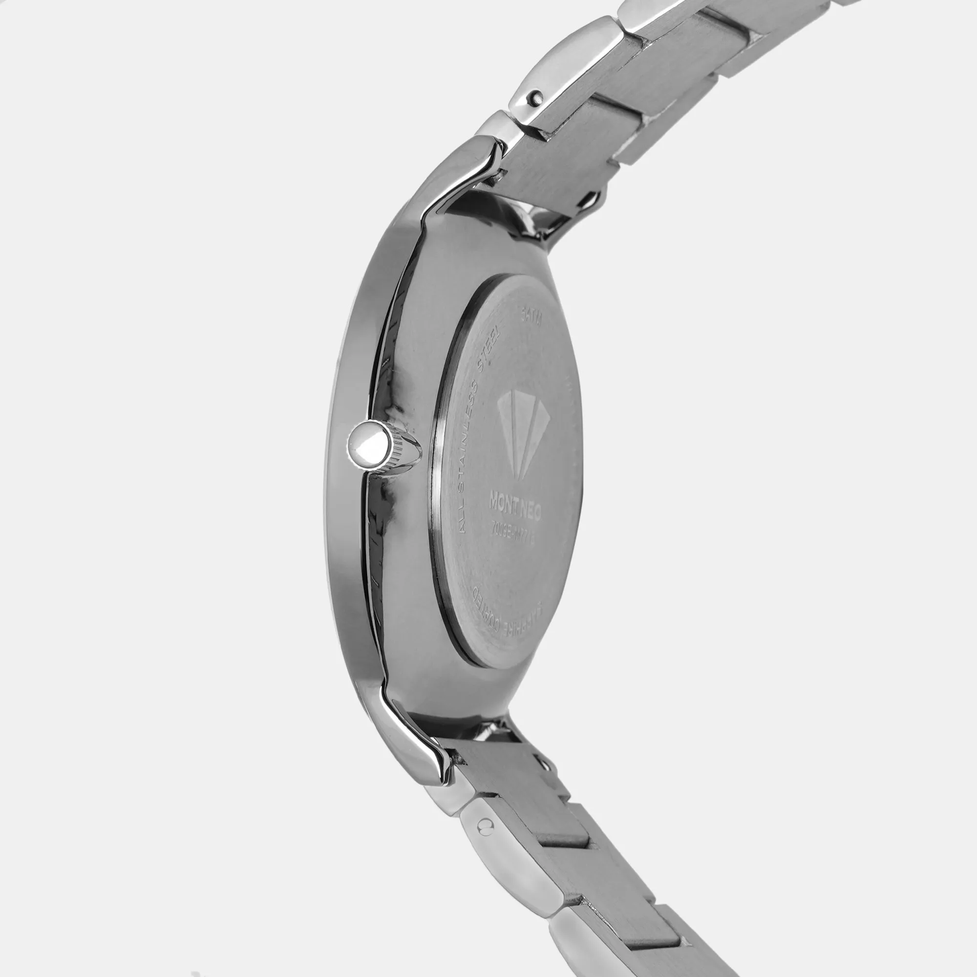 Elegant Grey Analog Men Stainless Steel Watch 7009E-M7715