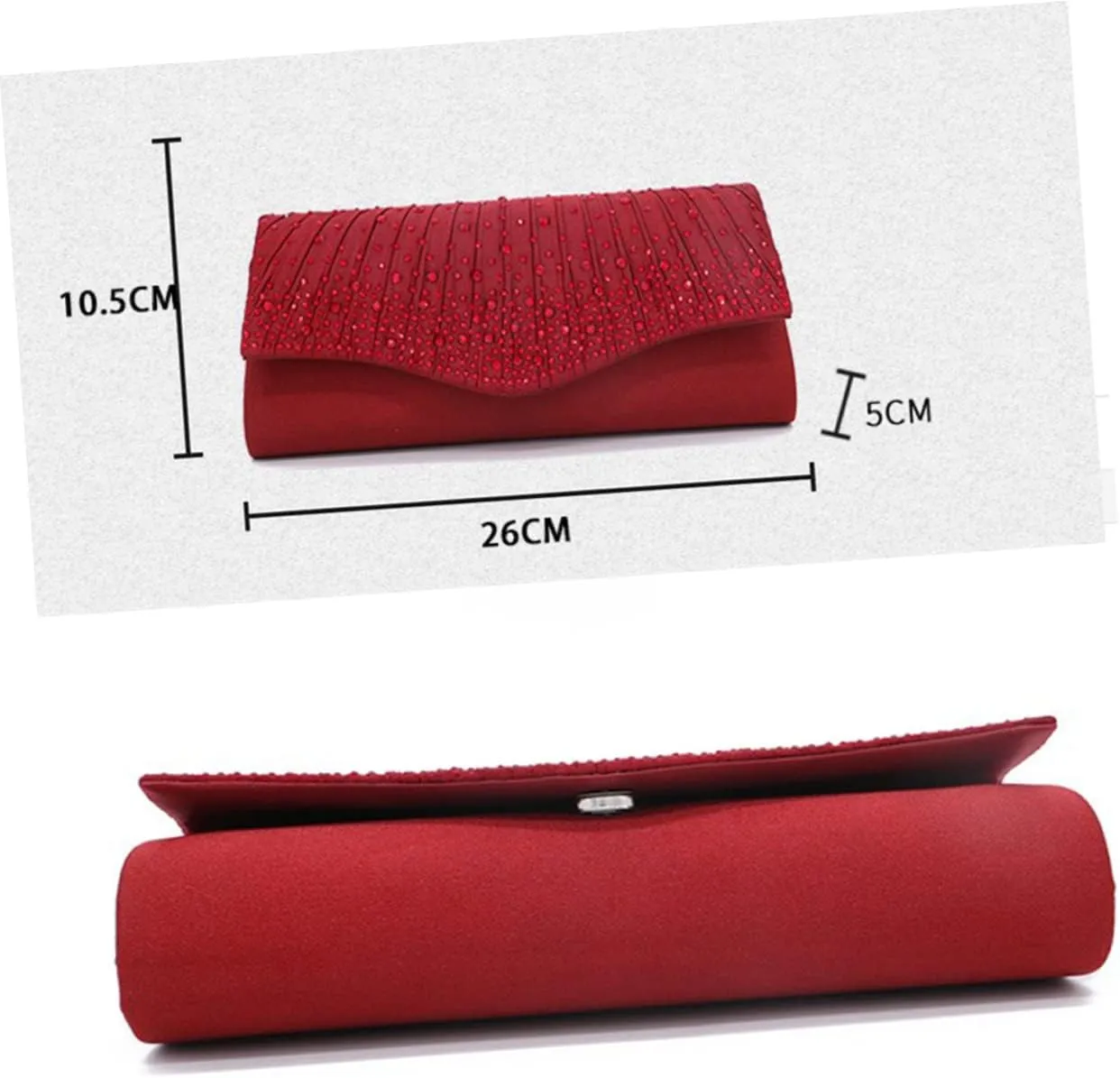 Elegant Handbag Key Storage Cell Phone Storage Satin Handbag Elegant Evening Bag Handbags Clutches for
