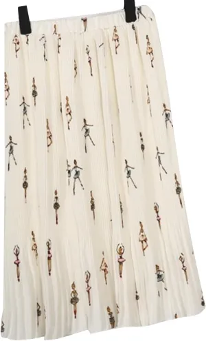 Elegant Women Chiffon Skirts Ruffle Dress Maxi Pleated Midi Skirt