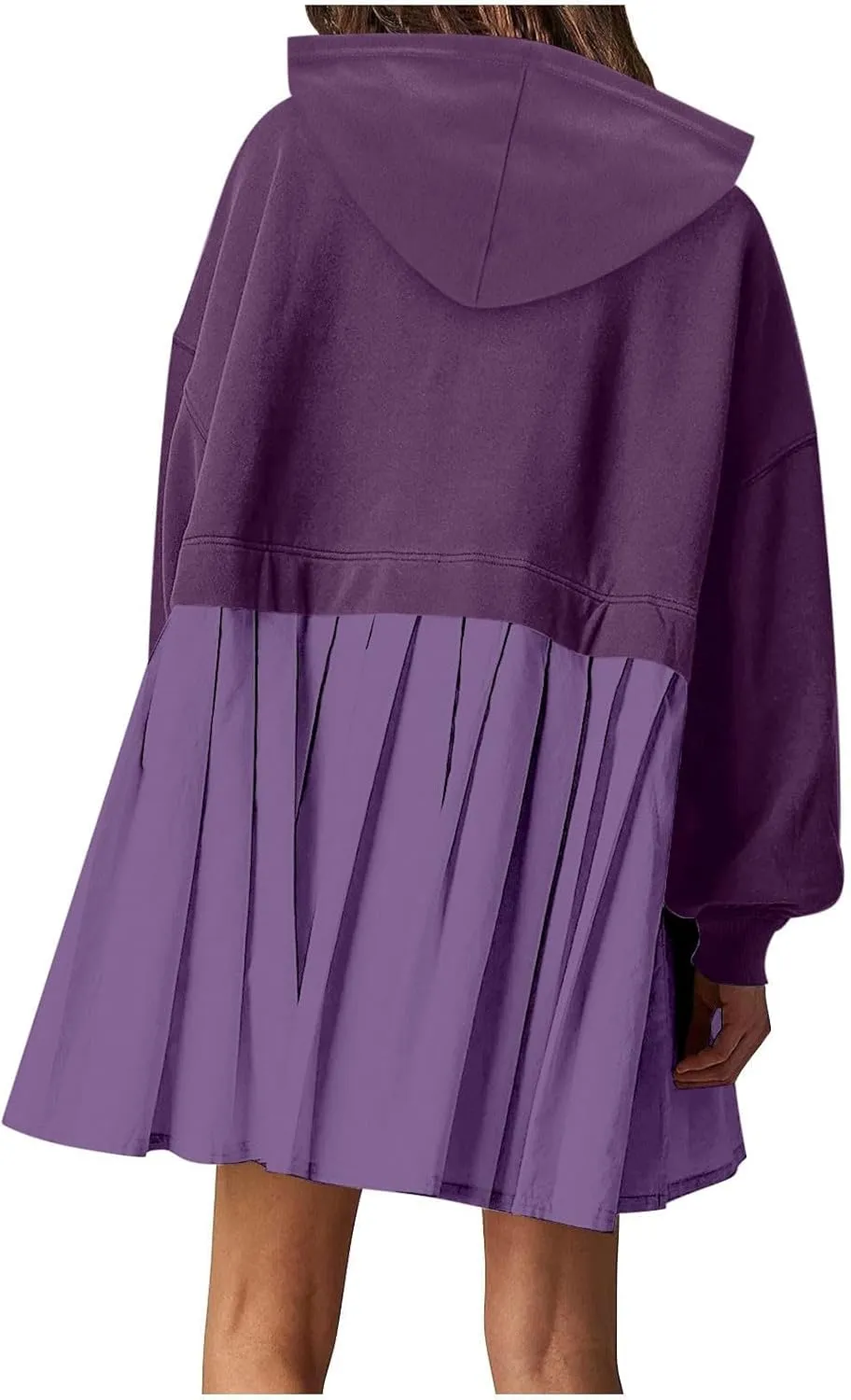 Elegant Women's Long Sleeve Pleated Skirt Dress Versatile A Line Midi Dress for Elegant Events and Casual Wear