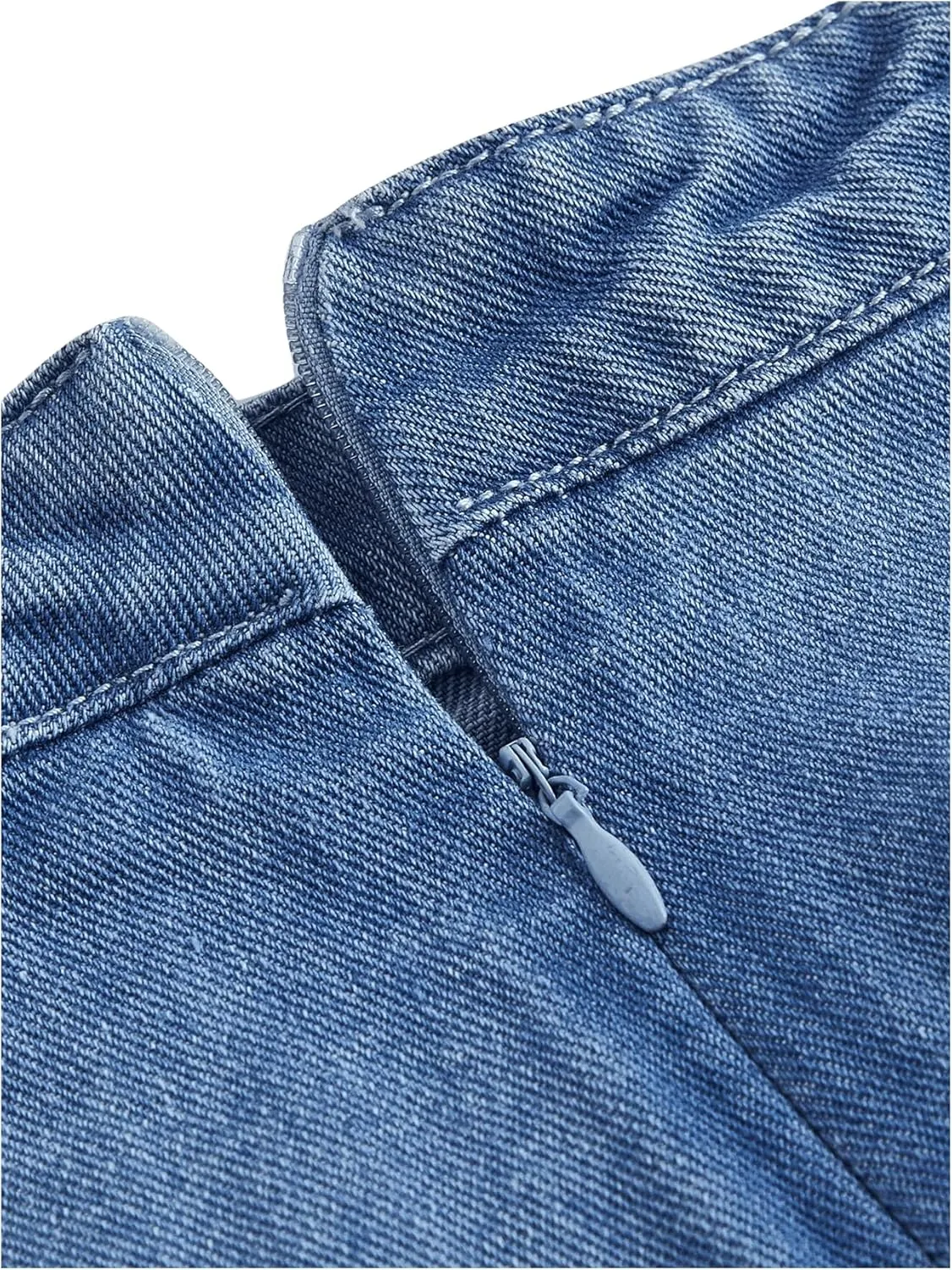 Floerns Women's High Waisted Big Bow Wrap Front Mini Bodycon Denim Skirts