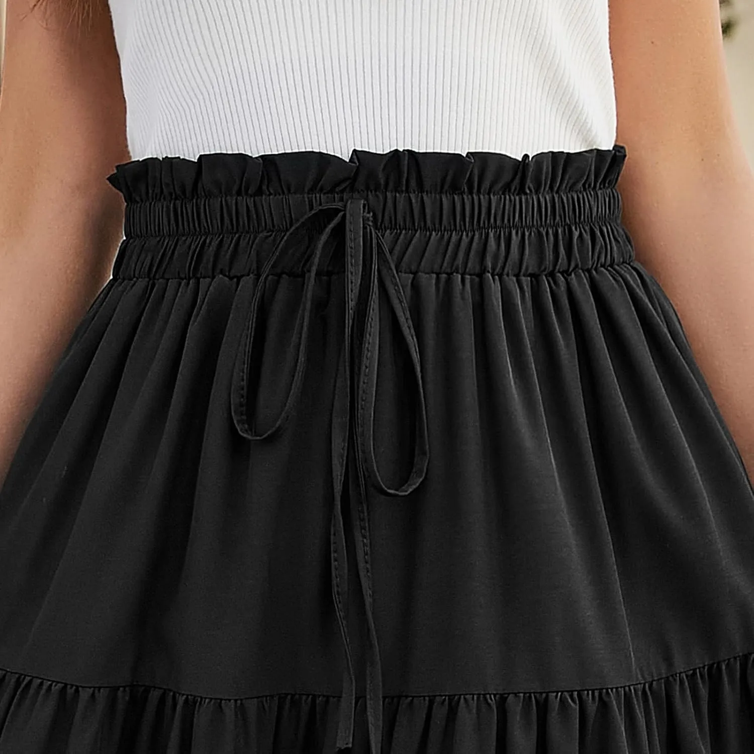 Floral Maxi Skirts for Women 2025 Summer Comfy Tiered Elastic High Waisted Vacation A-Line Flowy Swing Long Skirts