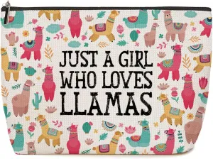 Fun Llama Gifts: Animal Lover Makeup Bag - Perfect for Women, Nurses, Graduations, Birthdays & More