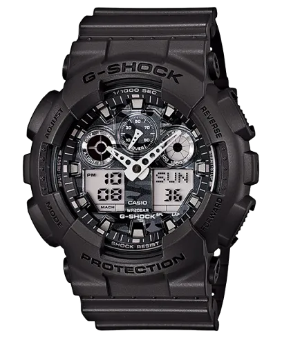 G-Shock Men's Watch Analog & Digital, Black Dial Black Resin Band, GA-100CF-8ADR