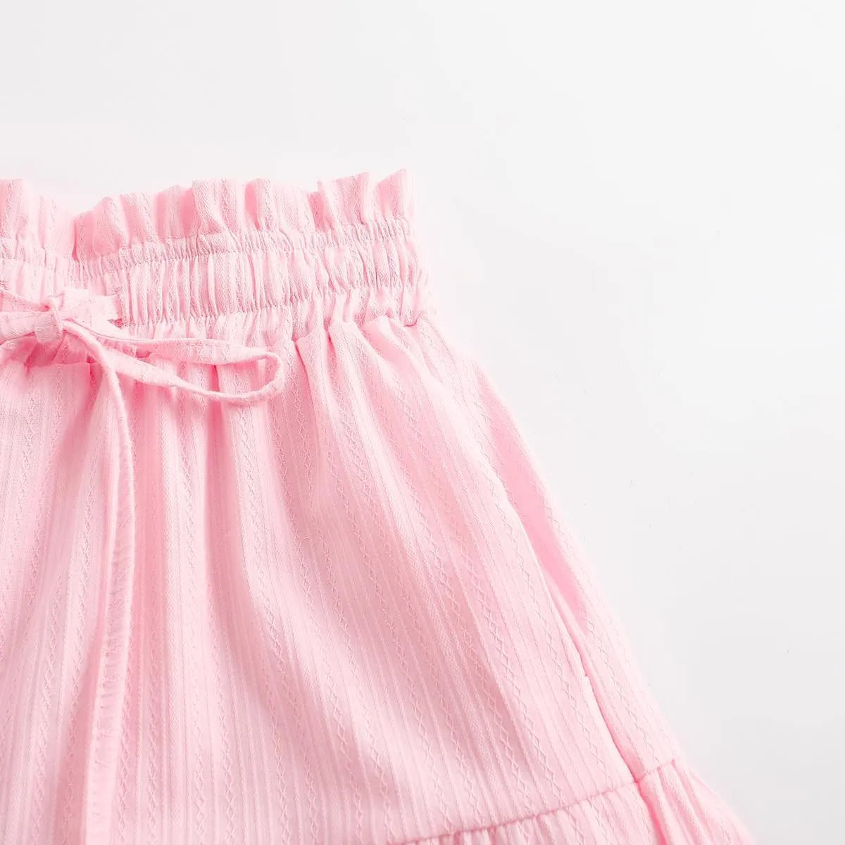 Girls Girls Maxi Skirts High Waisted Long Skirt Ruffled Drawstring Tiered Skirts with Pocket