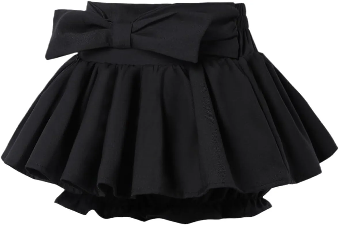 Girl's Mini Skirt Kids High Waisted Skater Skirts Summer Half Skirts
