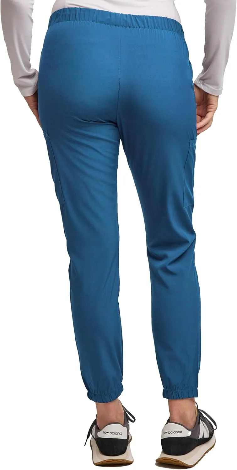 Green Town Scrubs for Women - Jogger Scrub Pant, Cargo Pockets, Stretch Fabric, Drawcord, Easy Care