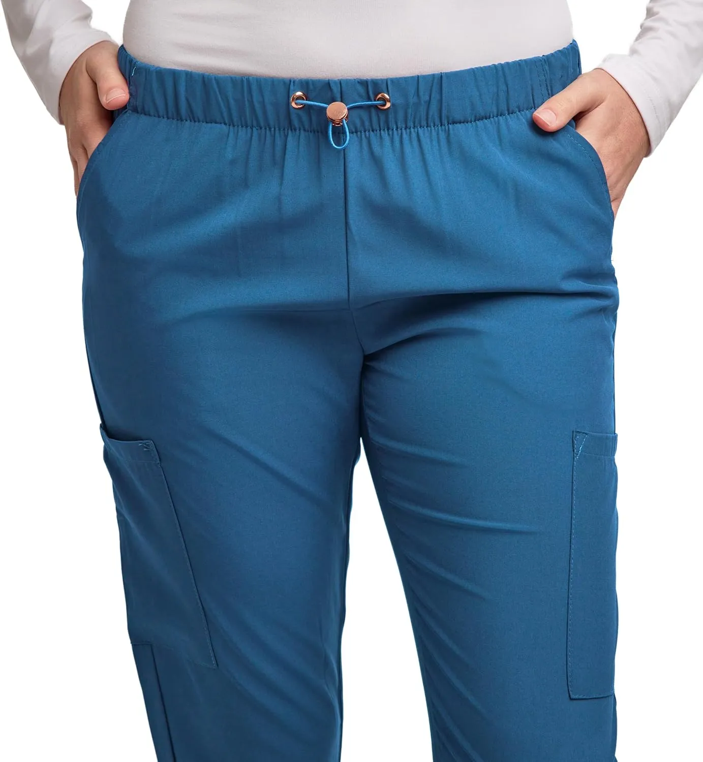 Green Town Scrubs for Women - Jogger Scrub Pant, Cargo Pockets, Stretch Fabric, Drawcord, Easy Care