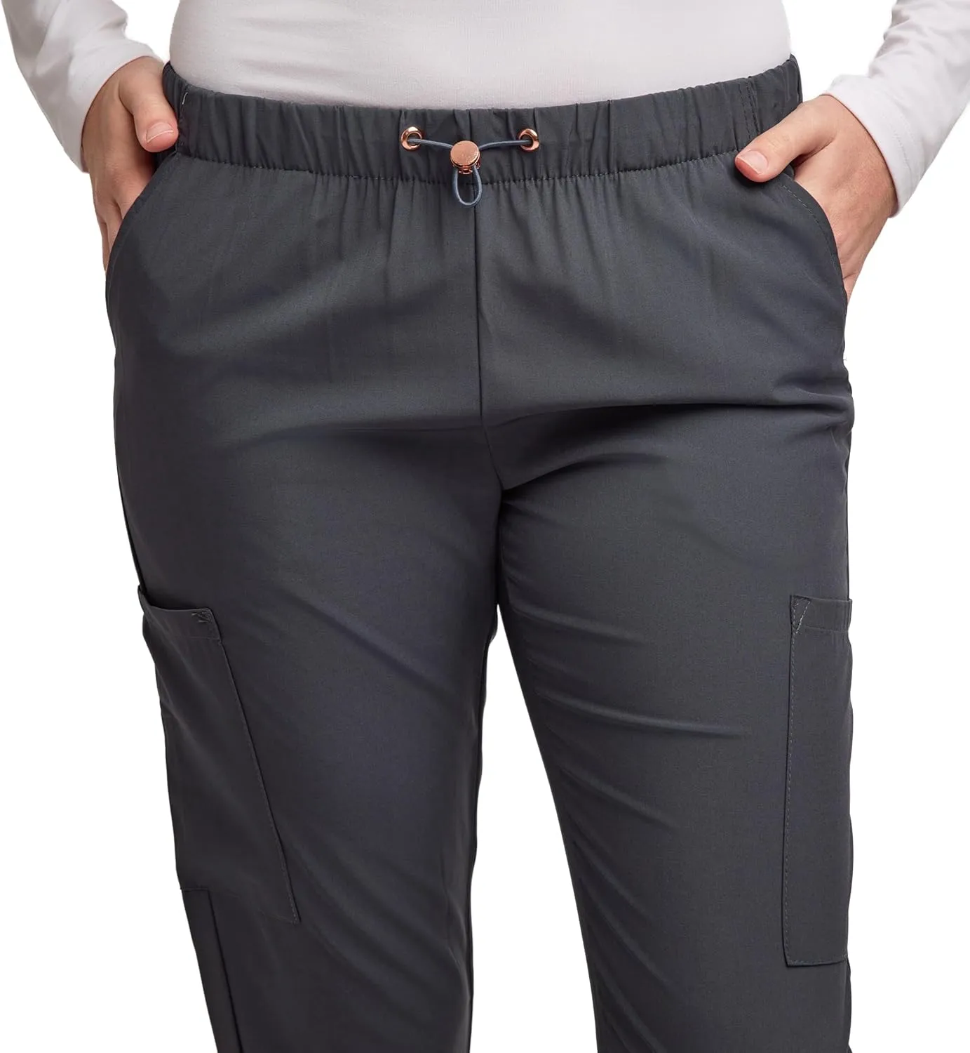 Green Town Scrubs for Women - Jogger Scrub Pant, Cargo Pockets, Stretch Fabric, Drawcord, Easy Care