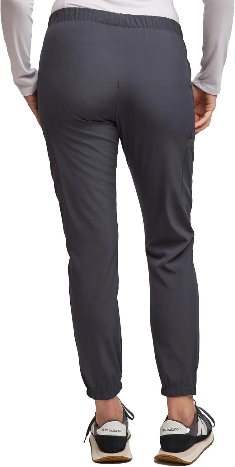 Green Town Scrubs for Women - Jogger Scrub Pant, Cargo Pockets, Stretch Fabric, Drawcord, Easy Care