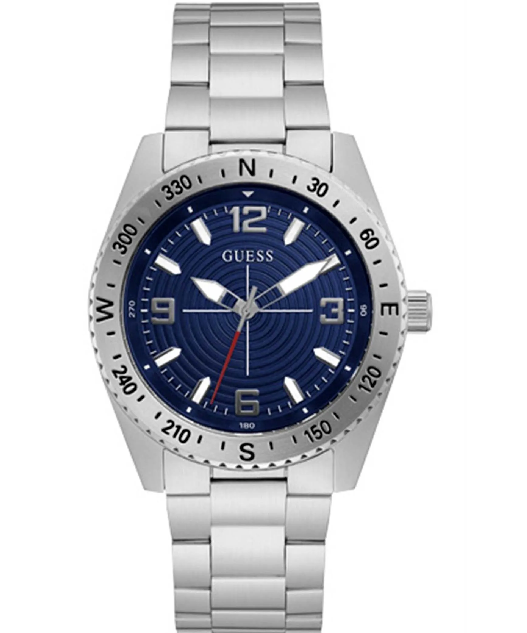 Guess, Men's Watch Analog, Blue Dial Silver Stainless Band, GU-GW0327G1