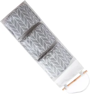 Hanging Garment Bag for Closet Waterproof 3 Pockets Space Saving Easy Access Grey
