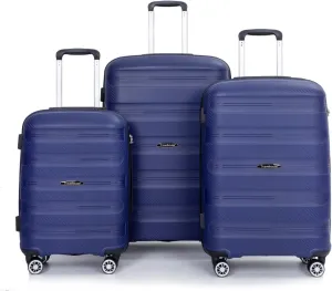 Hardshell Suitcase Spinner Wheels for Easy Travel (20/24/28 Inch, Navy)