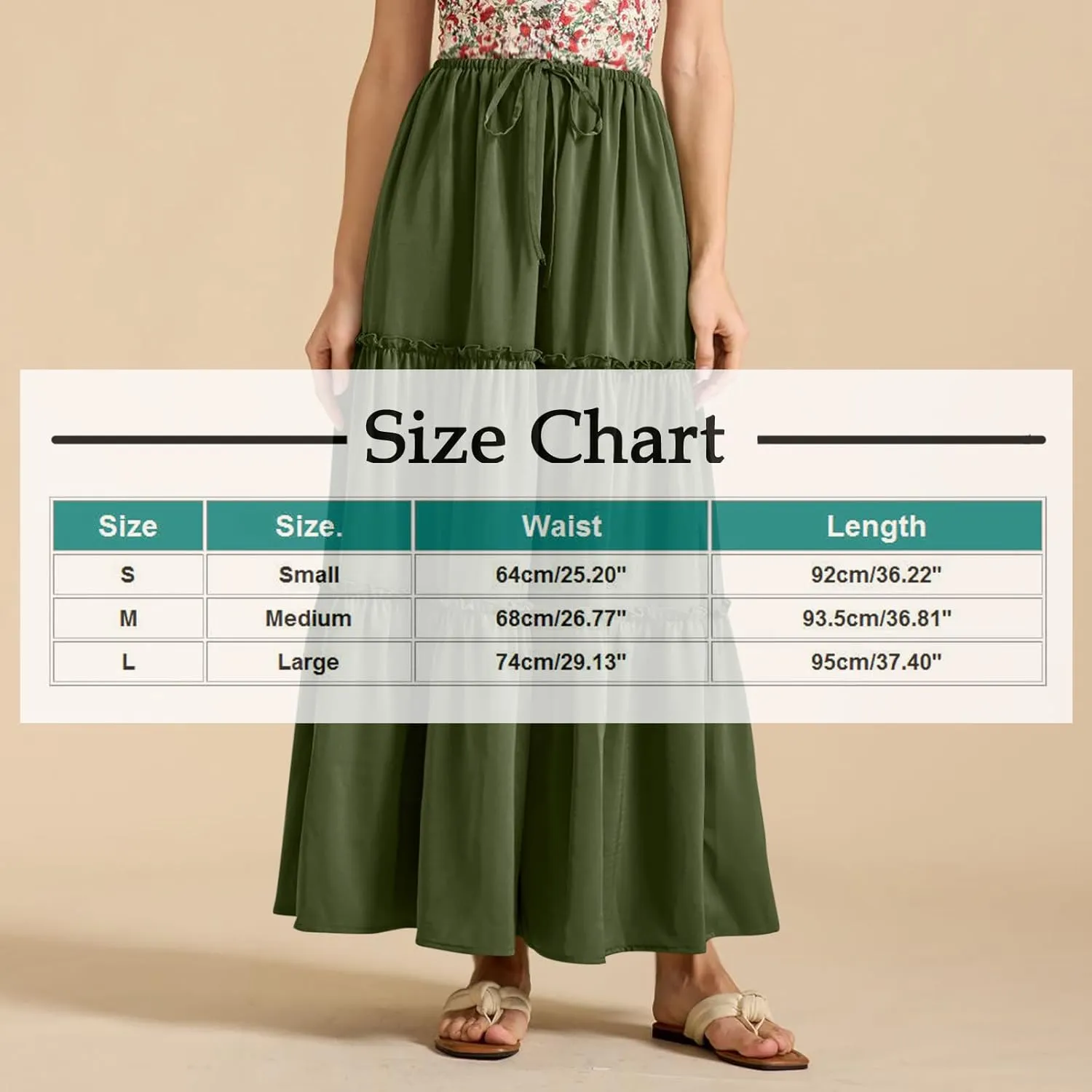High Waist Tiered Skirts for Womens Summer Fashion Flowy Swing Pleated Beach Long Skirt Below Knee 2025 Trendy Skirt
