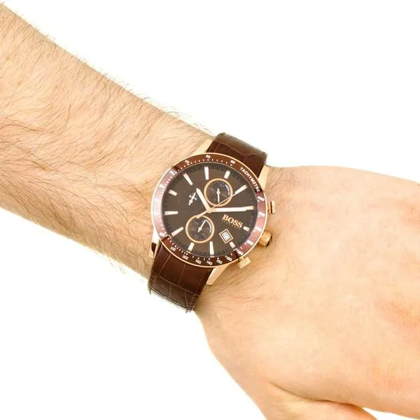 Hugo Boss Rafale Chronograph Brown Dial Men's Watch 1513392